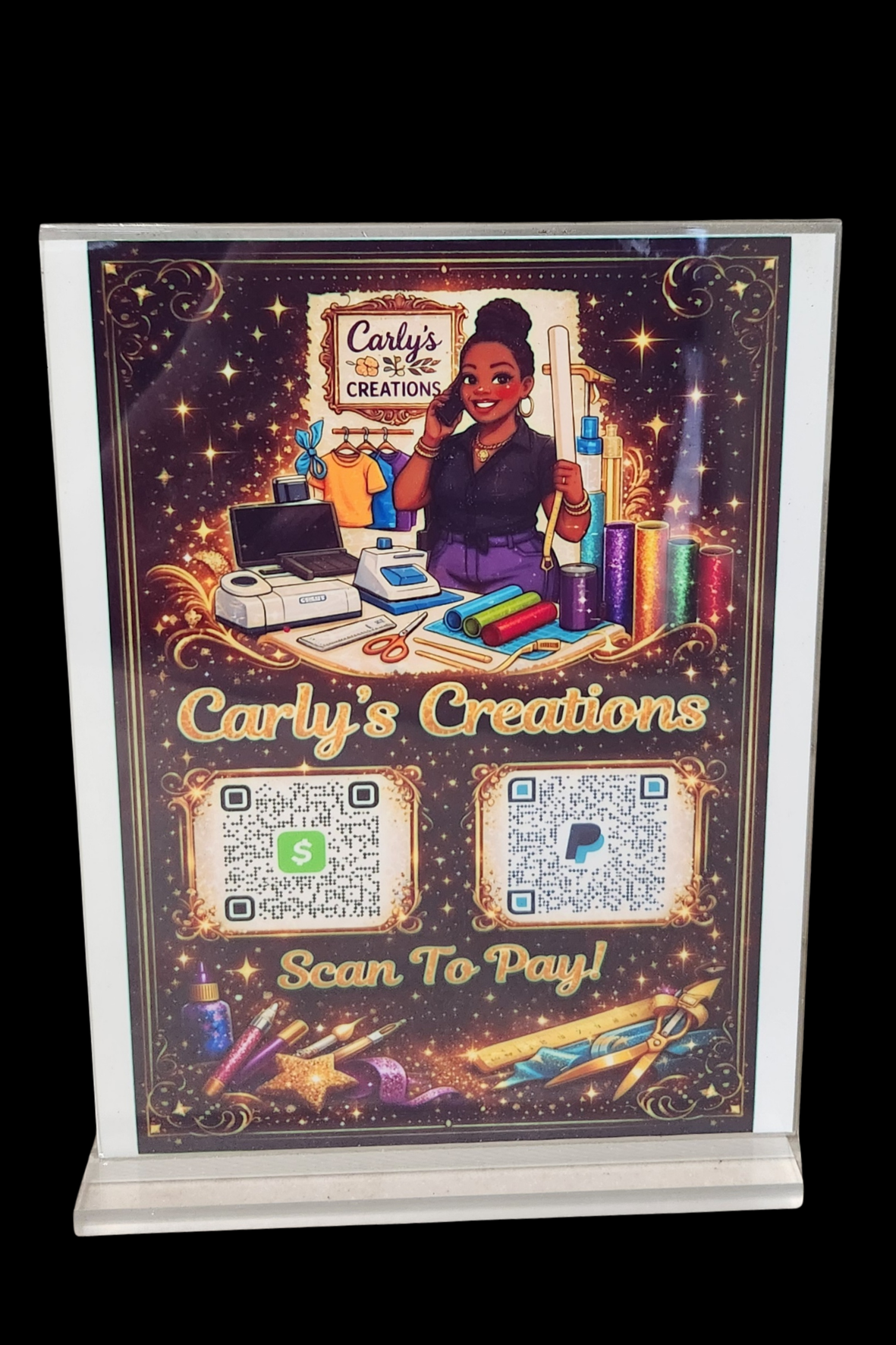 Custom Acrylic Scan-to-Pay Plaques with QR Code
